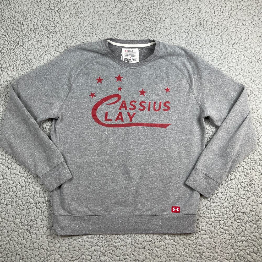 Under Armour Gray Sweatshirt with Red Cassius Clay Logo